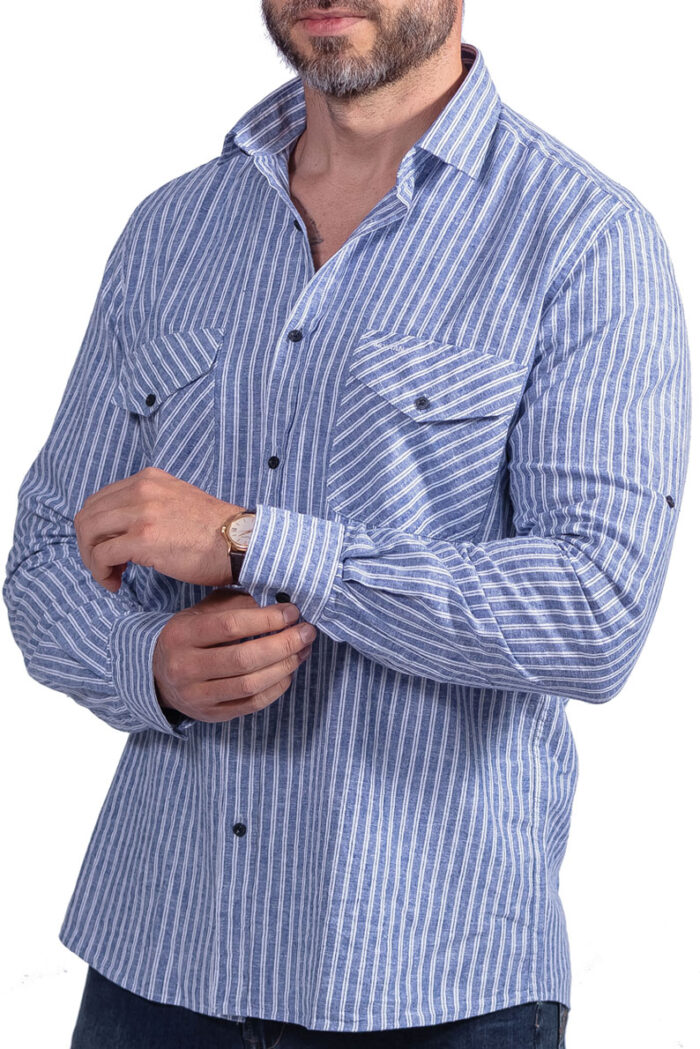 Рубашка летняя Montana 11061Wh/blue — изображение 2